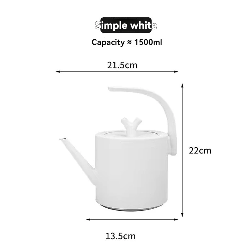 304 إبريق شاي من الفولاذ المقاوم للصدأ طباخ التعريفي مسطح القاع سميكة إبريق الشاي المنزلي غلاية خارجية فندق مطعم إبريق الشاي
