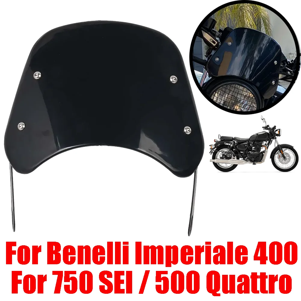 

For Benelli Imperiale 400 750 SEI 500 Quattro Bike Accessories Retro Windscreen Windshield Wind Screen Deflector Cover Guard
