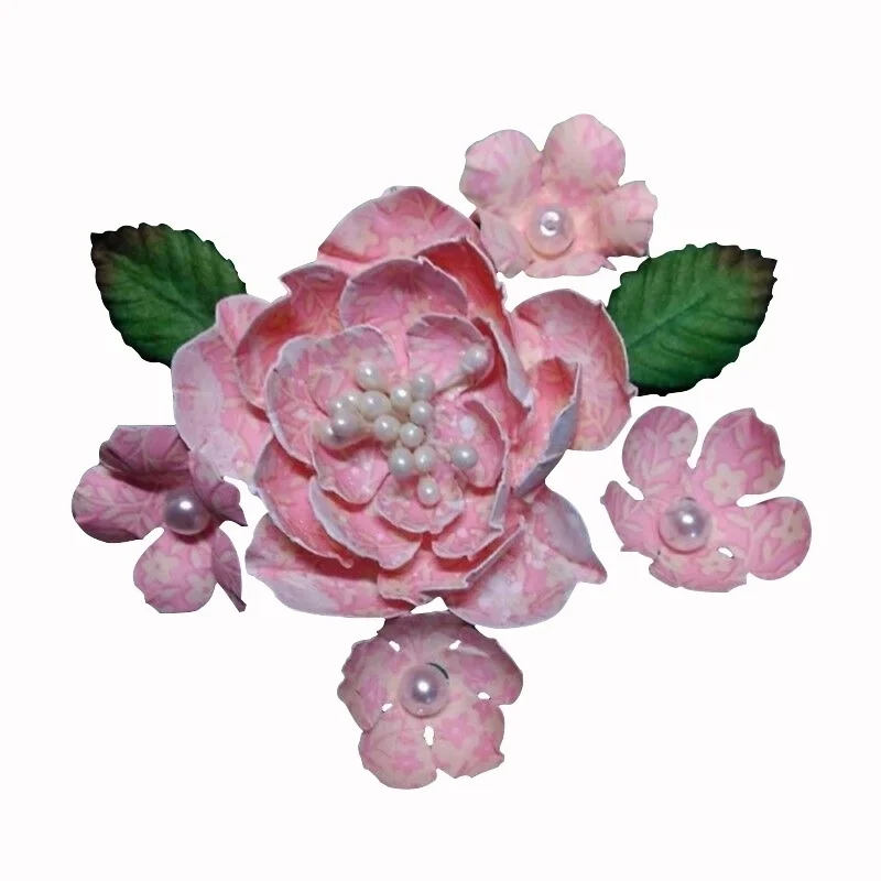 4pcs Peony Flowers Cake Fondant Plunger Cutter Decorating Mold Baking Mold