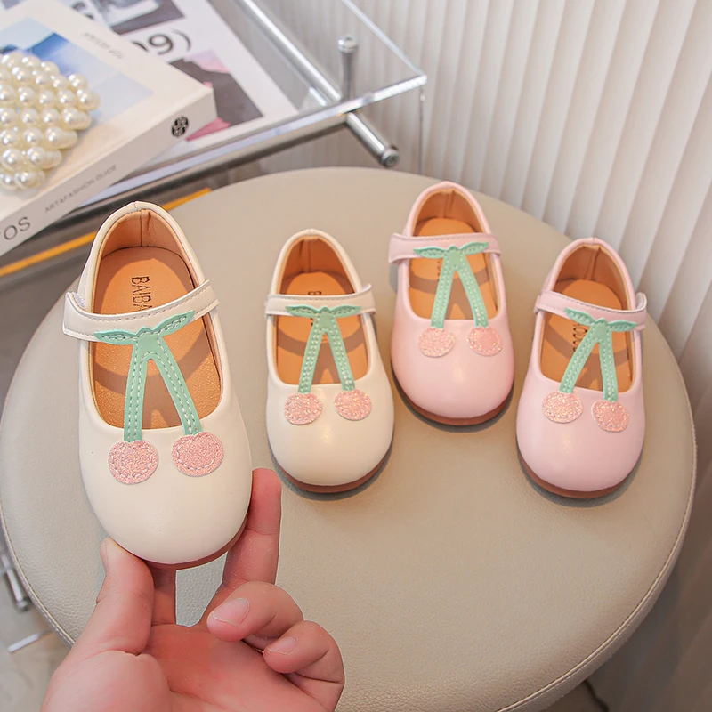 جديد ربيع الخريف الحلو الفتيات أحذية الباليه الأميرة أنيقة الأطفال موضة أحذية من الجلد حفل زفاف السببية الاطفال حذاء مسطح #2