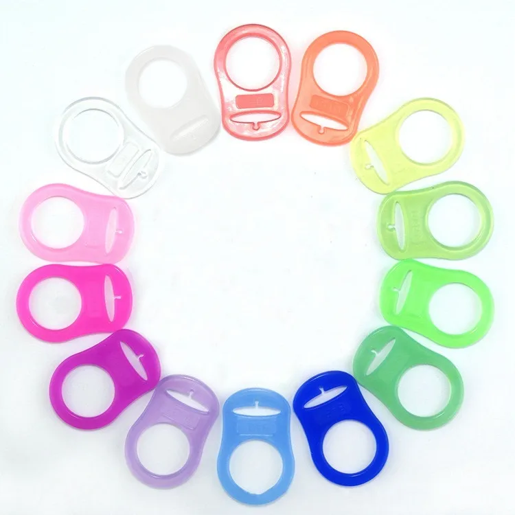 Chenkai 50pcs Transparent Silicone Baby Pacifier Mam Adapter O Rings NUK Dummy Adaptor Rings DIY Toy Accessories BPA Free