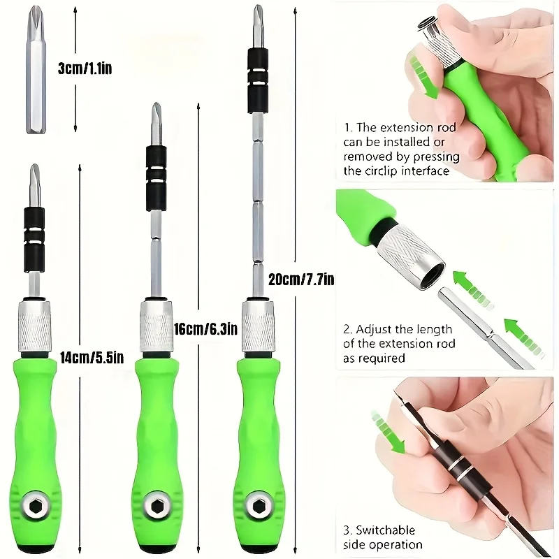 32-in-1 Multifunctional Screwdriver Set with 30 PCS Torx & Phillips Magnetic Screwdriver Bits – Handheld Repair Tool for Phones