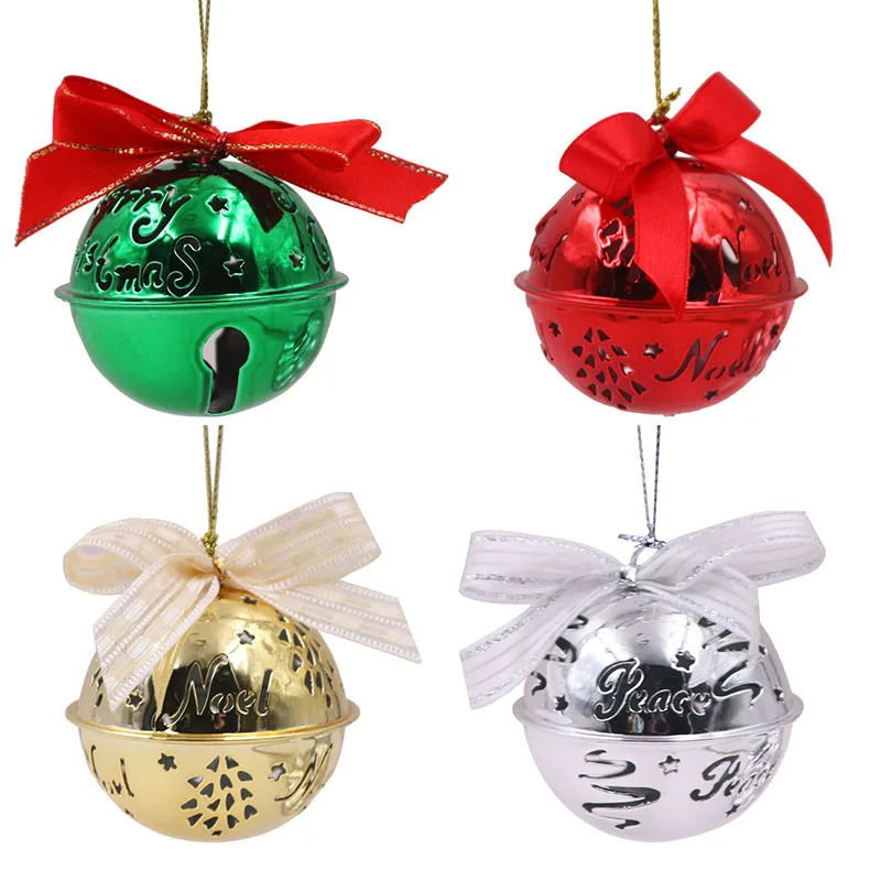 

Christmas Decoration letter Lettering Circular Iron Bell Audible Pendant Window Display Shopping Mall Christmas Tree Hanging