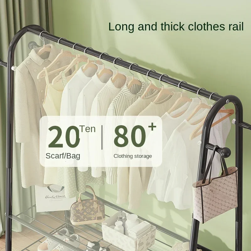 Stand Hangers for Clothes Bedroom Rack Nordic Hanger Wardrobe System Standing Coat Rack Hook Shelf Storage Headboards Organizer