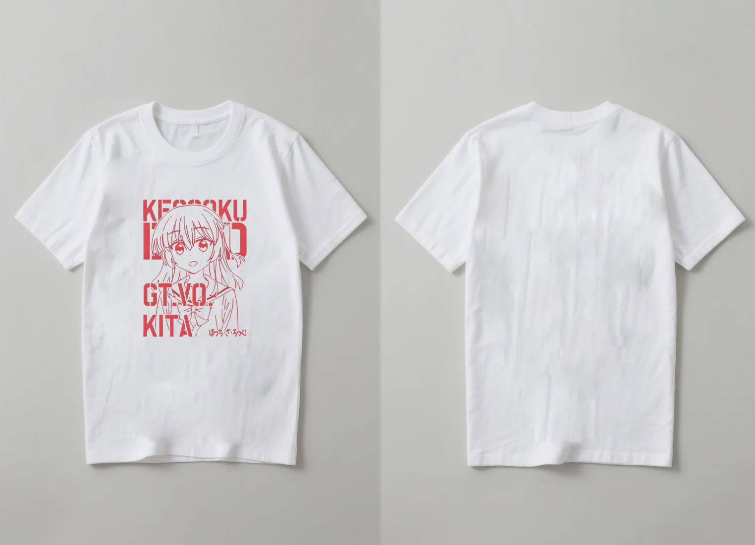 The 2025 new T-shirt and the casual top with red anime girls and letter printing are suitable for both men and women