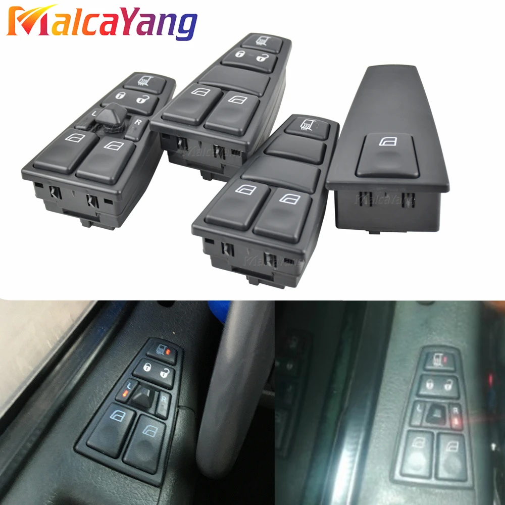 For Volvo Truck FH12 FM VNL 20752919 21543901 20752913 20752917 NEW Window Power Switch Control Button Passenger Side Auto Parts