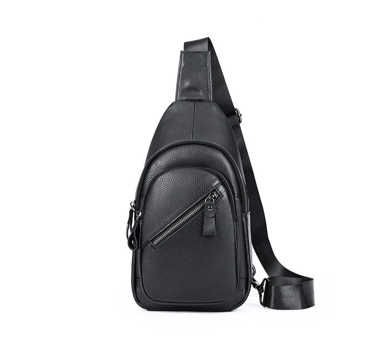 

Мужская сумка через плечо из воловьей кожи с верхним слоем, повседневная спортивная сумка через плечо, деловая мужская кожаная нагрудная сумка