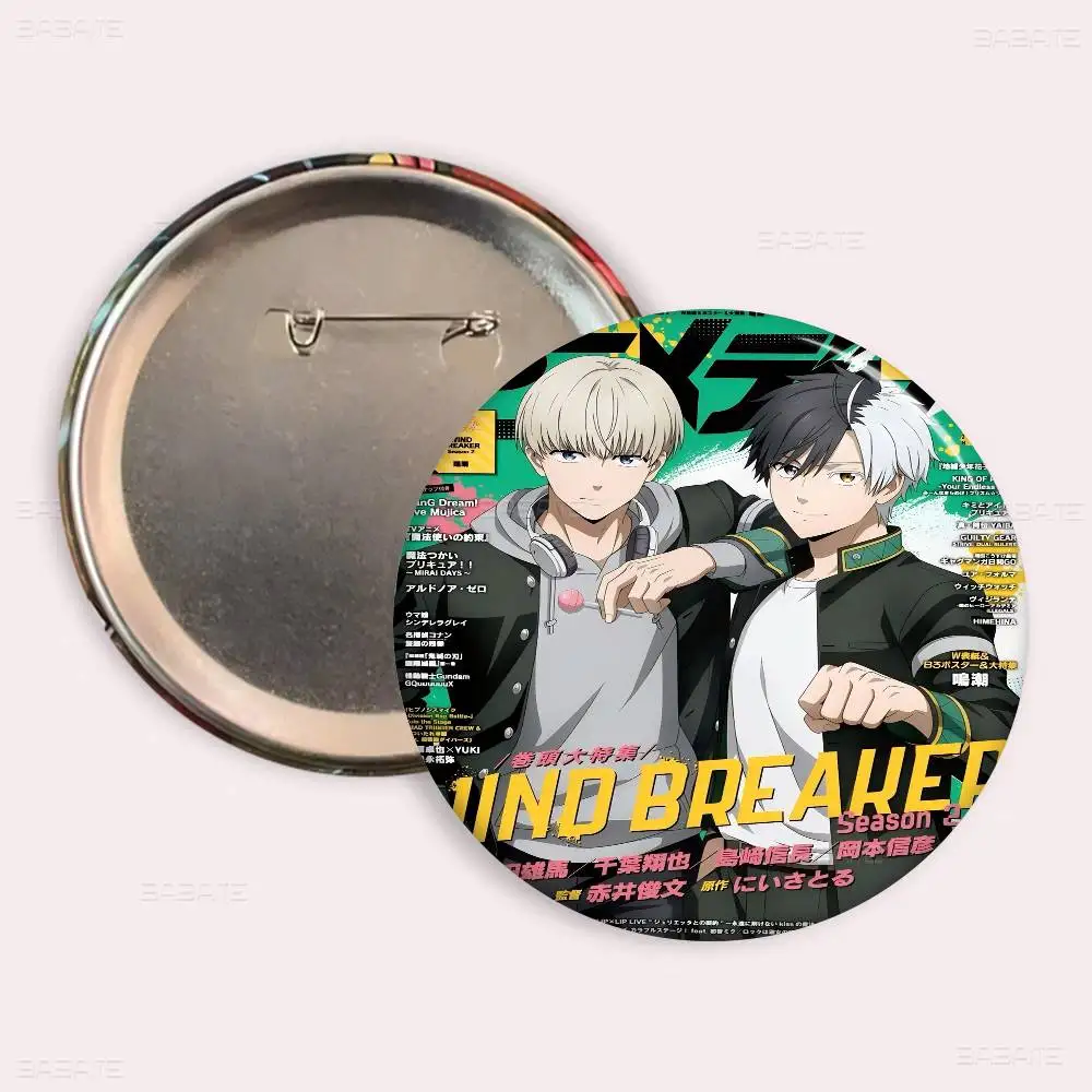 Anime W-Wind B-Breaker Anime Button Pin Handmade Brooch For Clothes Cartoon Badge Backpack Decoration Jewelry Accessories
