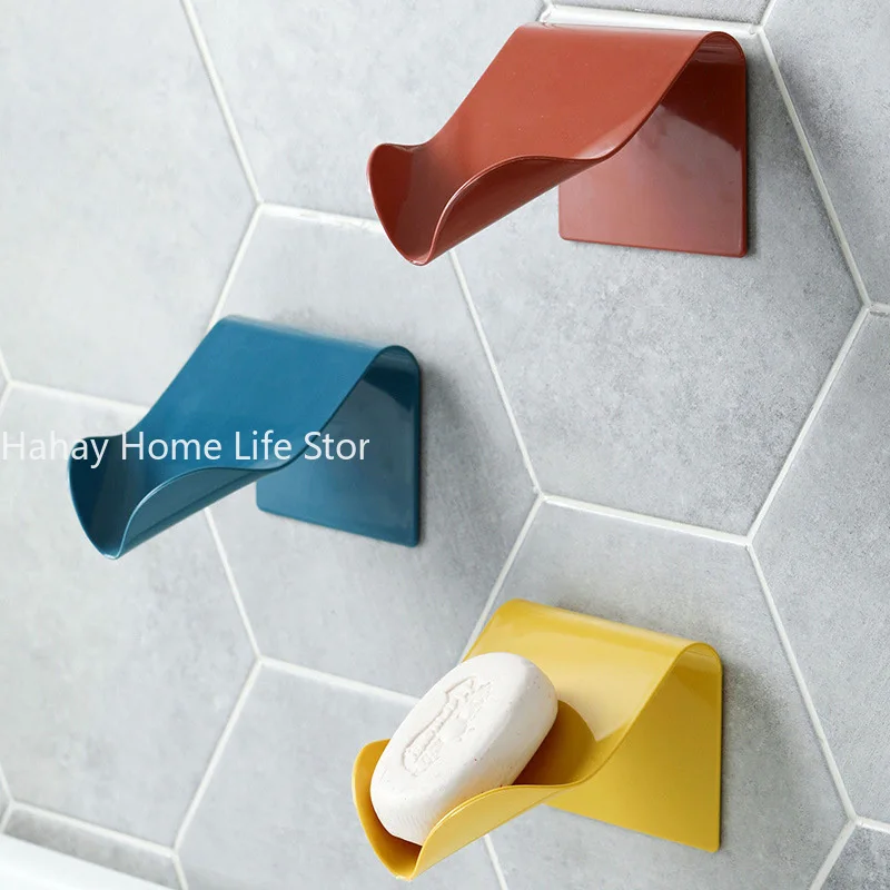 Creative Drain Soap Holder Soap Storage Box Bathroom Shelf Soap Box Strong and Seamless No Perforation Shower Accessories