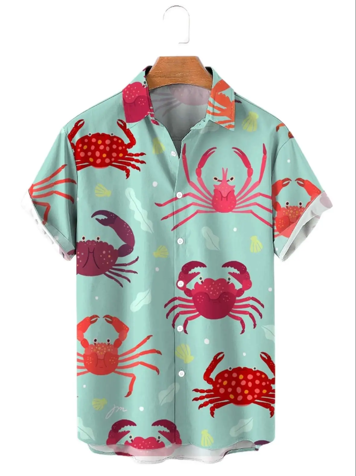 2023 Summer Funny Hawaiian Shirts Men Clothes Street Retro Man Casual Short Sleeve Top Sea Marine Animals 3d Lapel Men\'s Shirt