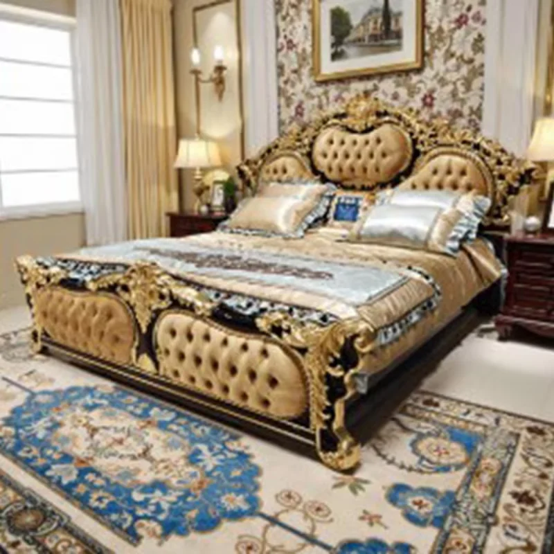 Brown Simple Double Bed White Modern Minimalist Modern Luxury Double Bed Storage Mattress Cheap Cama Doble Bedroom Furniture Set