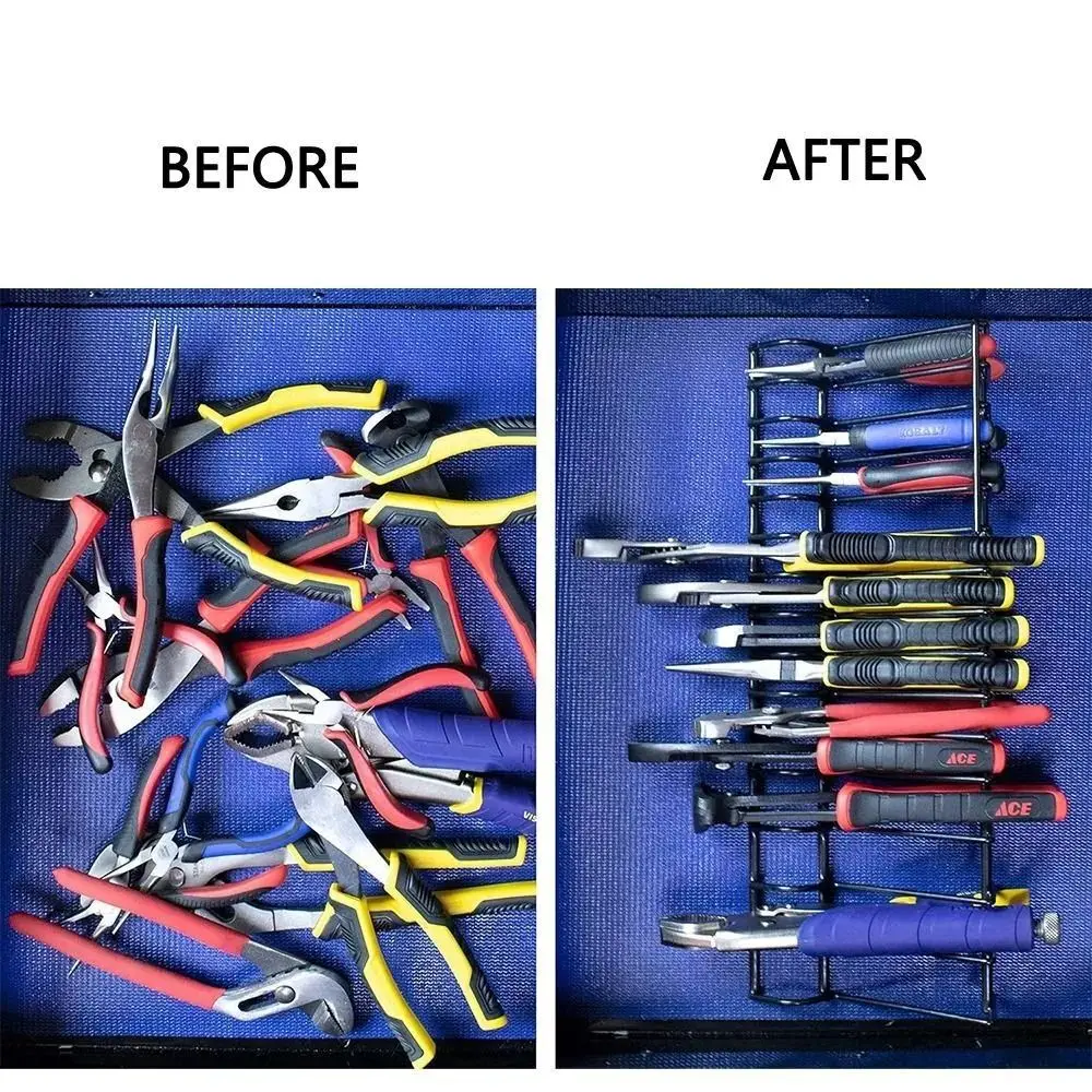 ชั้นวางคีม 15 ช่องสร้างสรรค์ชั้นวางคีมอเนกประสงค์ที่เรียบง่ายเครื่องมือออแกไนเซอร์ที่ใส่คีมทนทานต่อการสึกหรอ