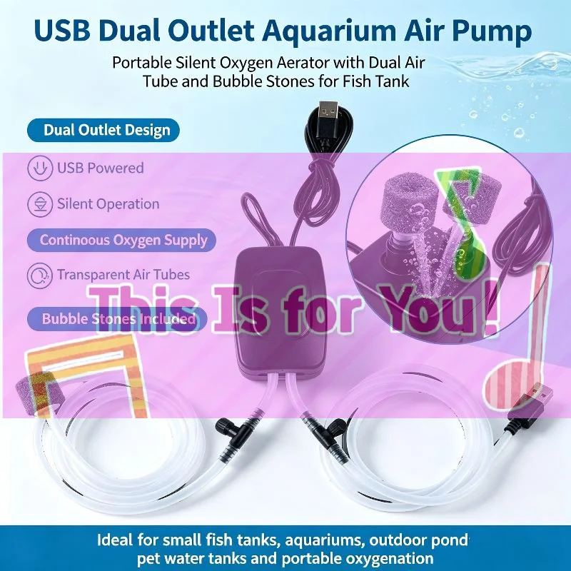 【HMA】Aquarium USB Air Pump Fish Tank Air Compressor Aquarium Portable Mini Oxygenator Oxygen Aerator Aquarium Accessories