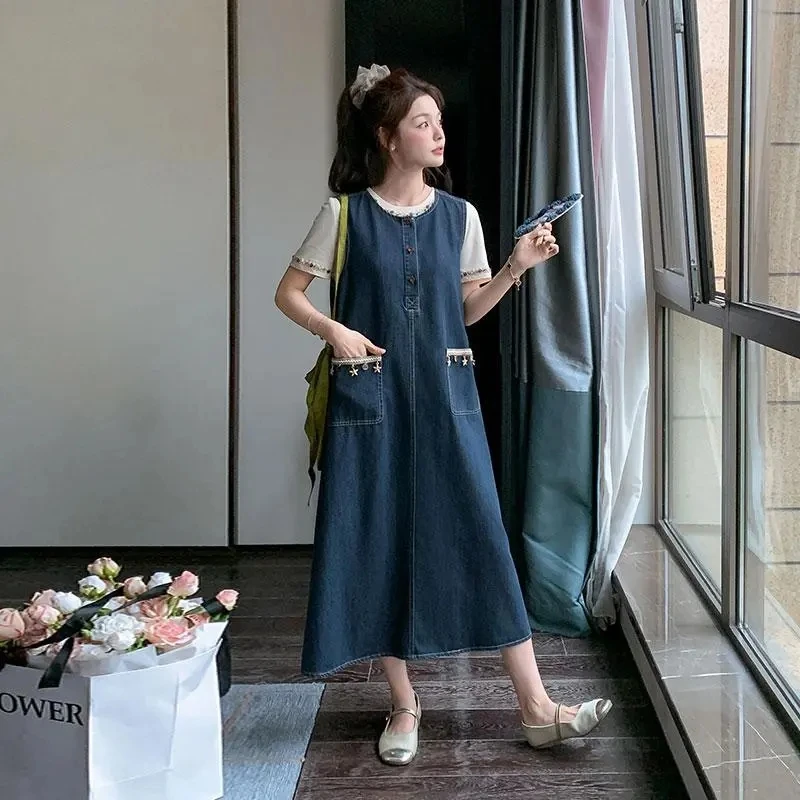 الرجعية المرقعة سترة جينز Dr مجموعة جديدة 2025 المرأة الربيع الصيف فريد جميل Svel Dr Faionable الزي #3