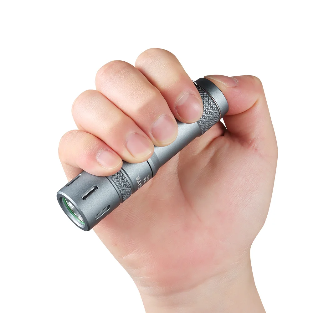 

Ultra-Bright 1800LM Flashlight: 250M Beam, IPX8 Waterproof, 50g Portable w/Clip, Metal Tail Switch, 18350 Compatible