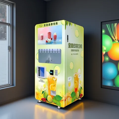 24-Stunden-Robotik-Arm-Smart-Milk Bubble Tea-Kaffee-Verkaufsautomat für Einkaufszentren, Supermärkte, Schule