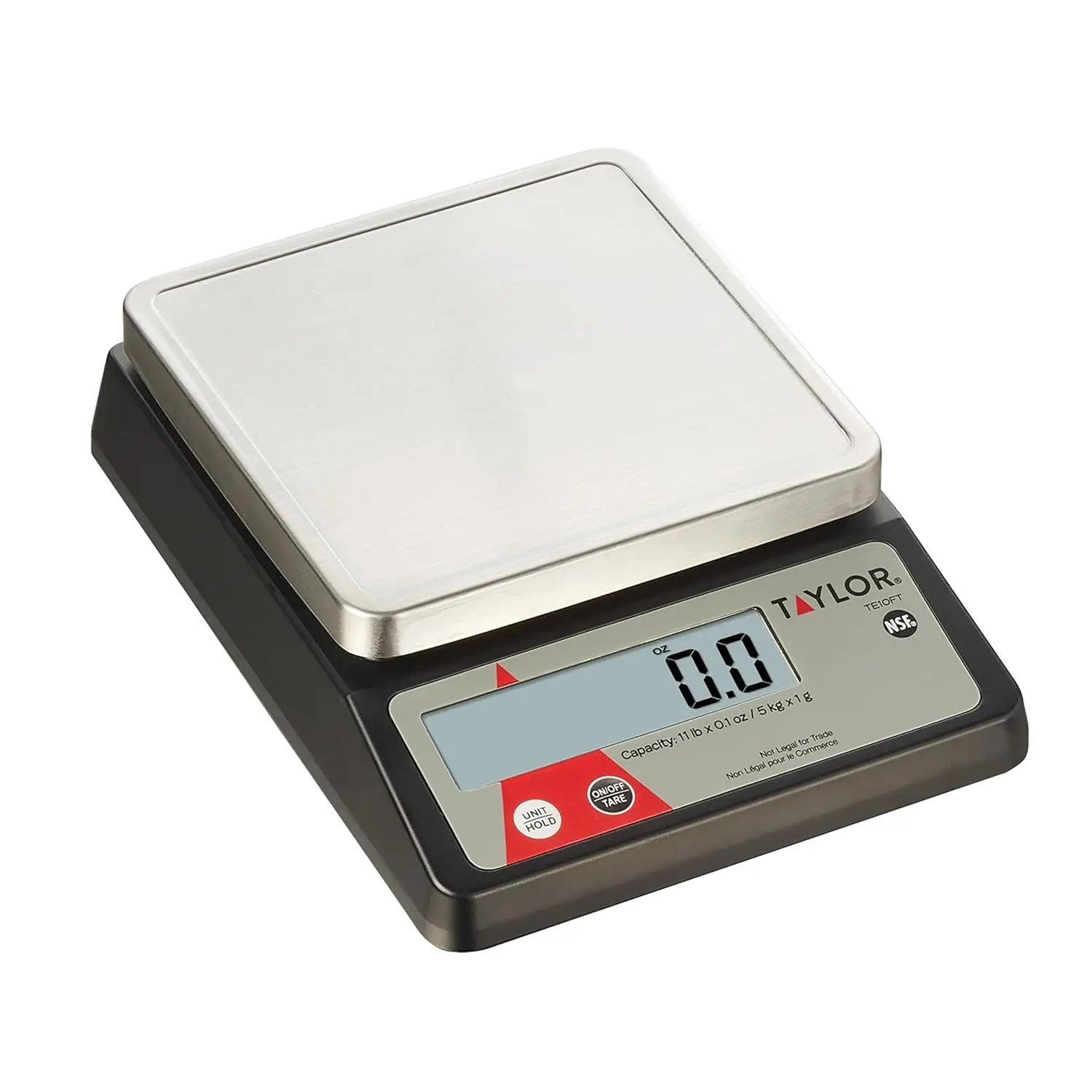 

Commercial Digital Portion Control Scale, 11 lb Capacity, 0.1 oz Precision, Tare and Hold Functions, NSF Certified