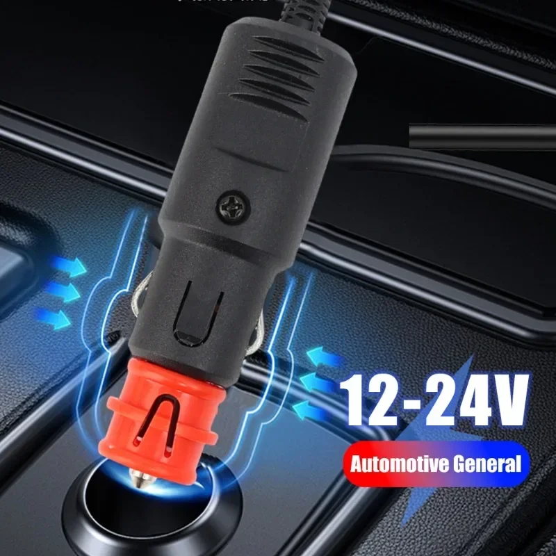 1-9pcs Universal 12V-24V Car Cigarette Lighter Plug Socket Power Plug Connection Cigaret Socket Adaptor Male Plug Accessories