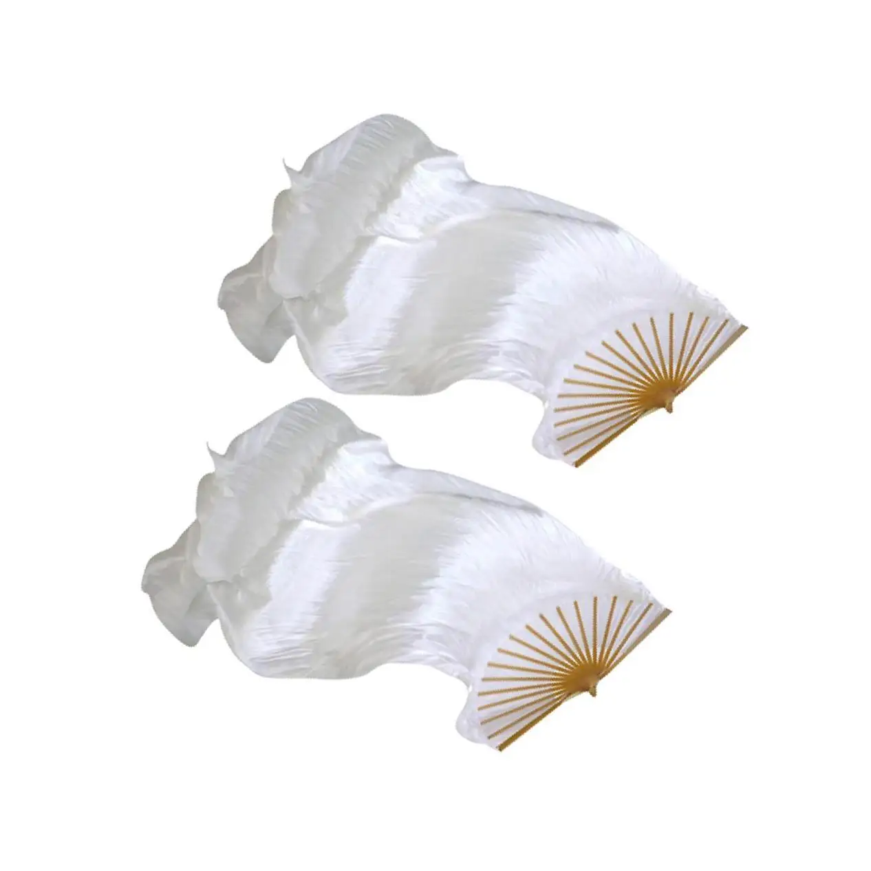 

Набор из 2 шелковых вееров для восточных танцев, длинные, 100% шелк, складные, реквизит для танцев