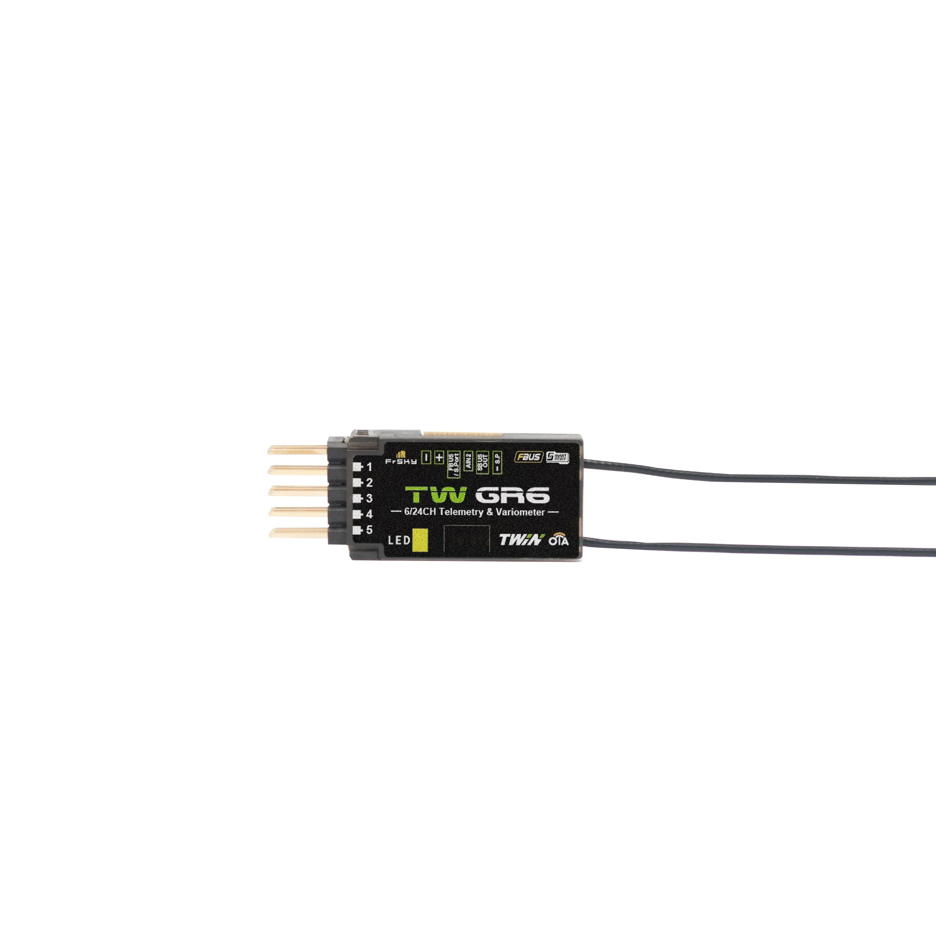 

FrSky Ruisikai TW GR6 dual 2.4GHz frequency band receiver with built-in pressure sensor 6PWM channel