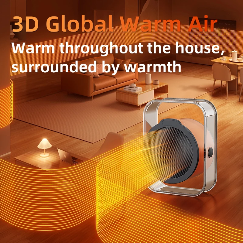 Mini aquecedor elétrico de 1200w, ventilador de ar quente de mesa/parede, ventilador de aquecimento pequeno, proteção contra superaquecimento, fogão de aquecimento de baixo ruído