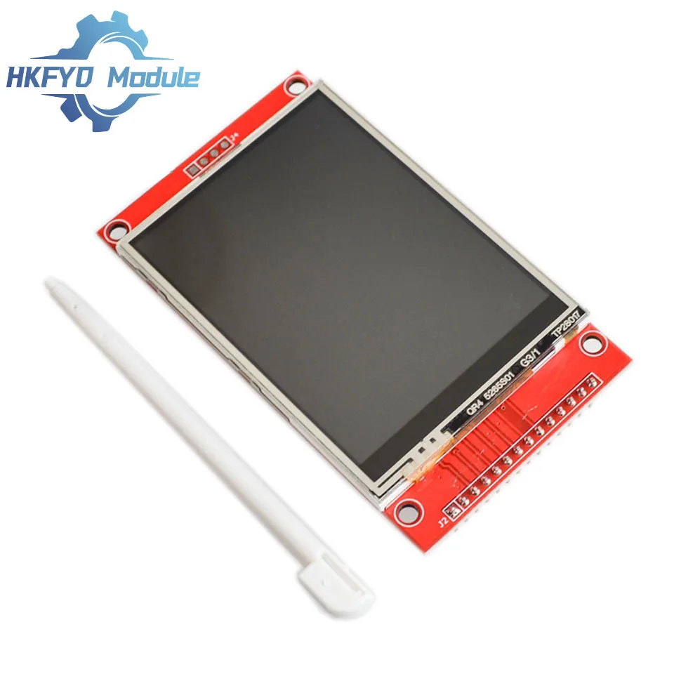 Módulo LCD TFT de 2,8 polegadas 240x320 Interface SPI Driver ILI9341 com painel de toque resistivo e luz de fundo LED branca