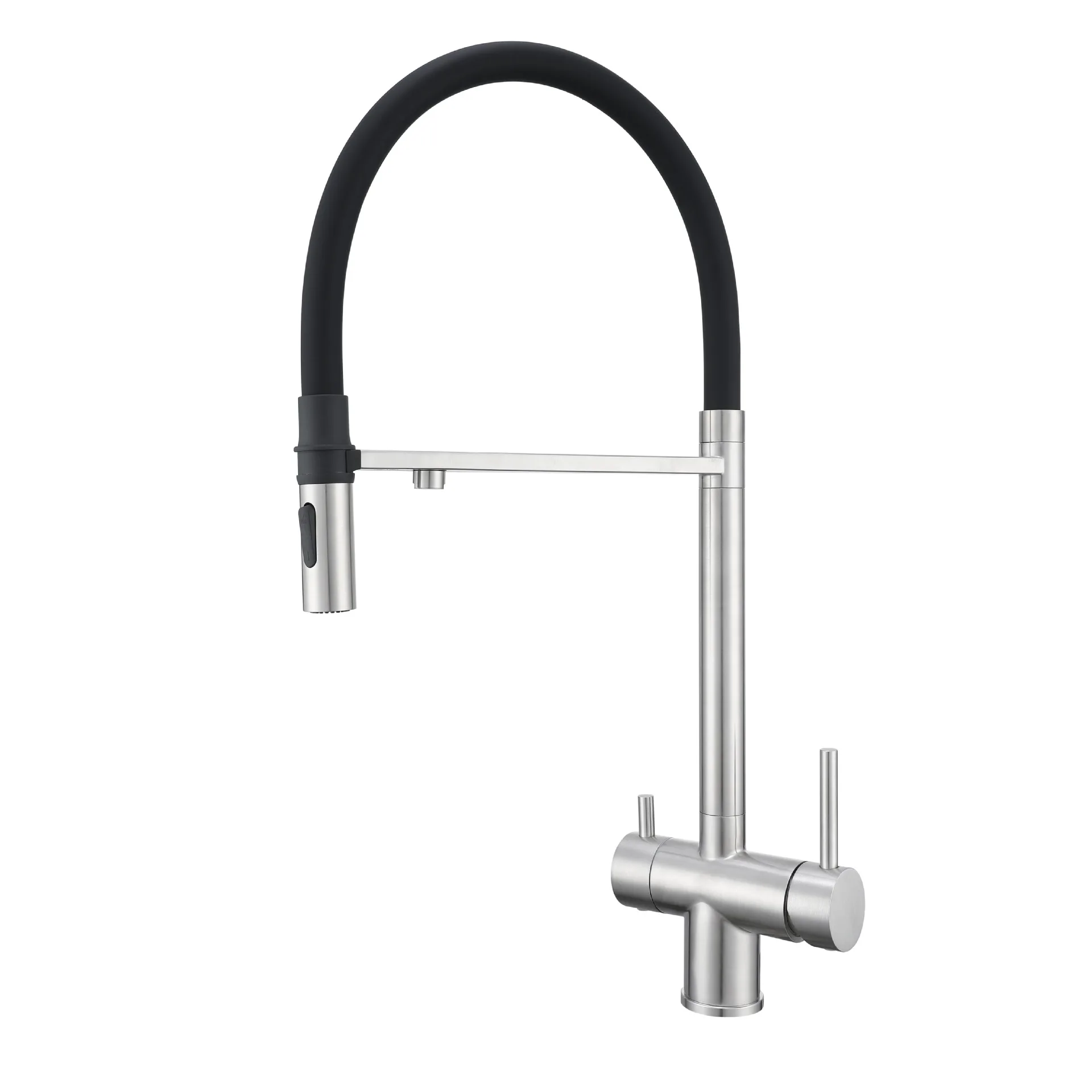 

304 Stainless Steel Kitchen Triple-Function Magnetic Faucet with Sink, Cold & Hot Purified Water, Universal Drinking Faucet