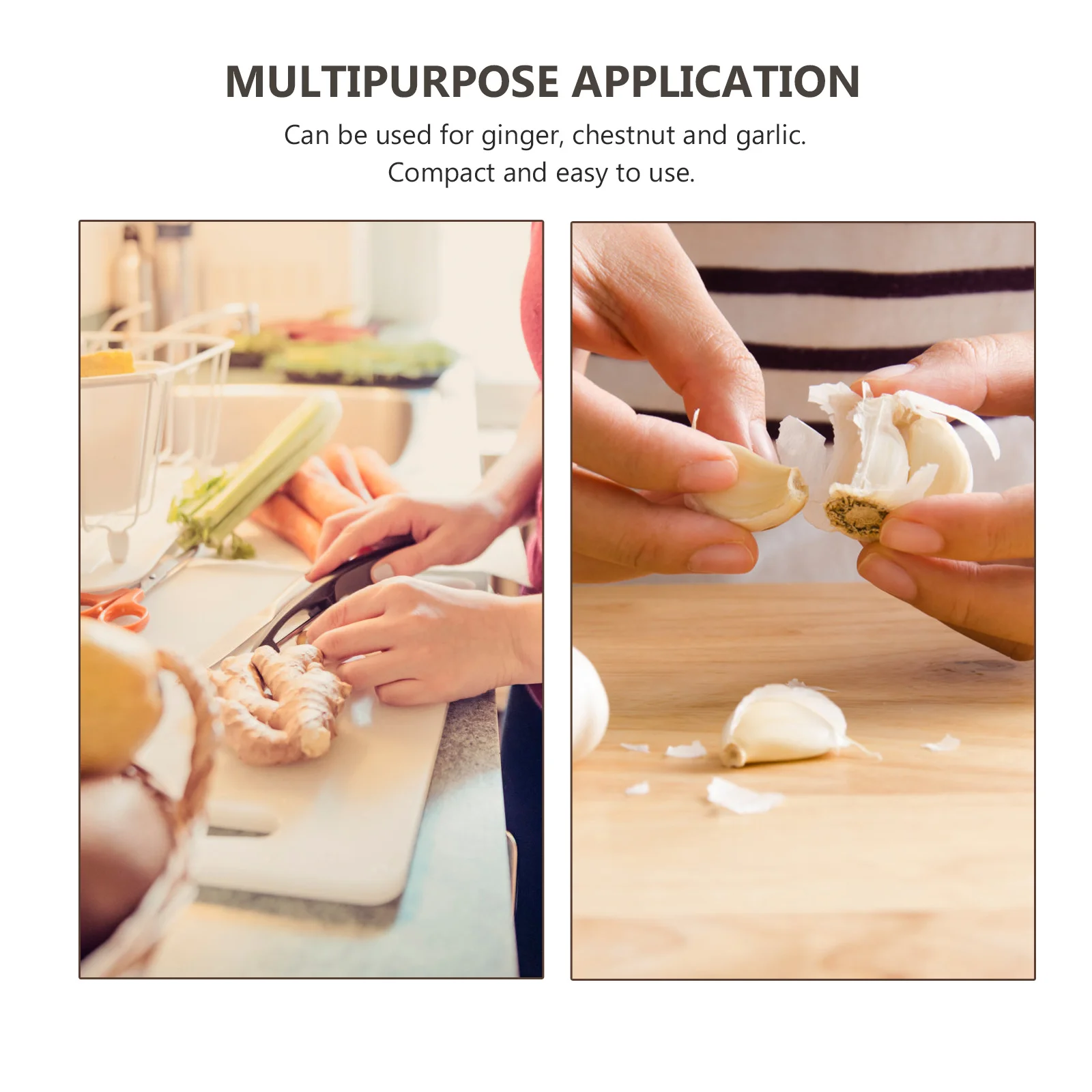 

6Pcs Stainless Steel Ginger Peeler Creative Garlic Peeler Chestnut Peeling Tool Home Kitchen Gadget Efficient Easy-to-Use