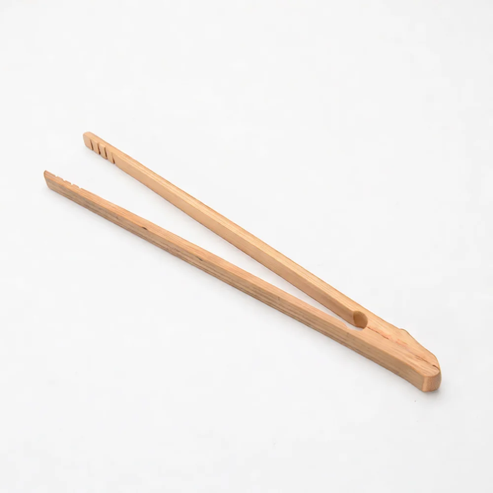 Handcrafted Bamboo Tea Tongs Retro Chinese Style Kung Fu Tea Tool Carbonized Wood Clip For Elegant Tasting Ritual