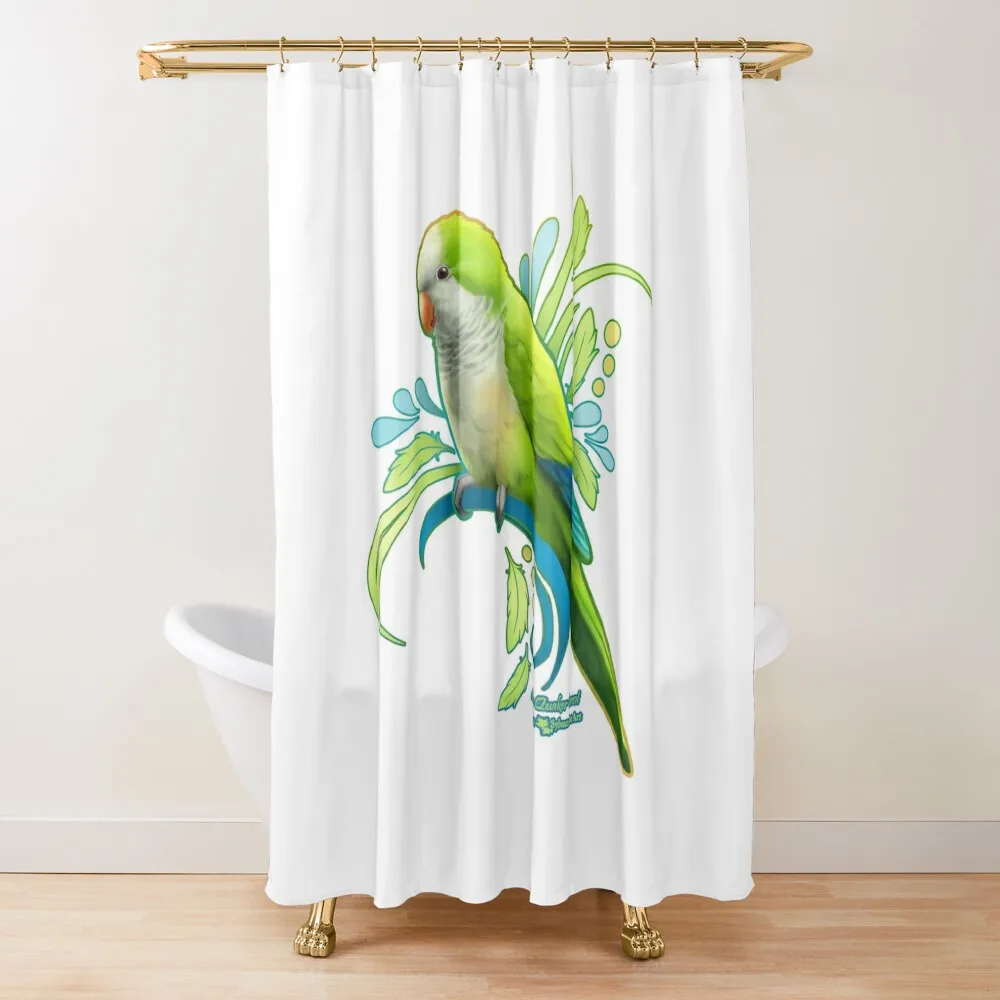 

Green Quaker Parrot Shower Curtain Bathroom Accessorys For Shower Set For Bathroom Bathroom Showers Curtain