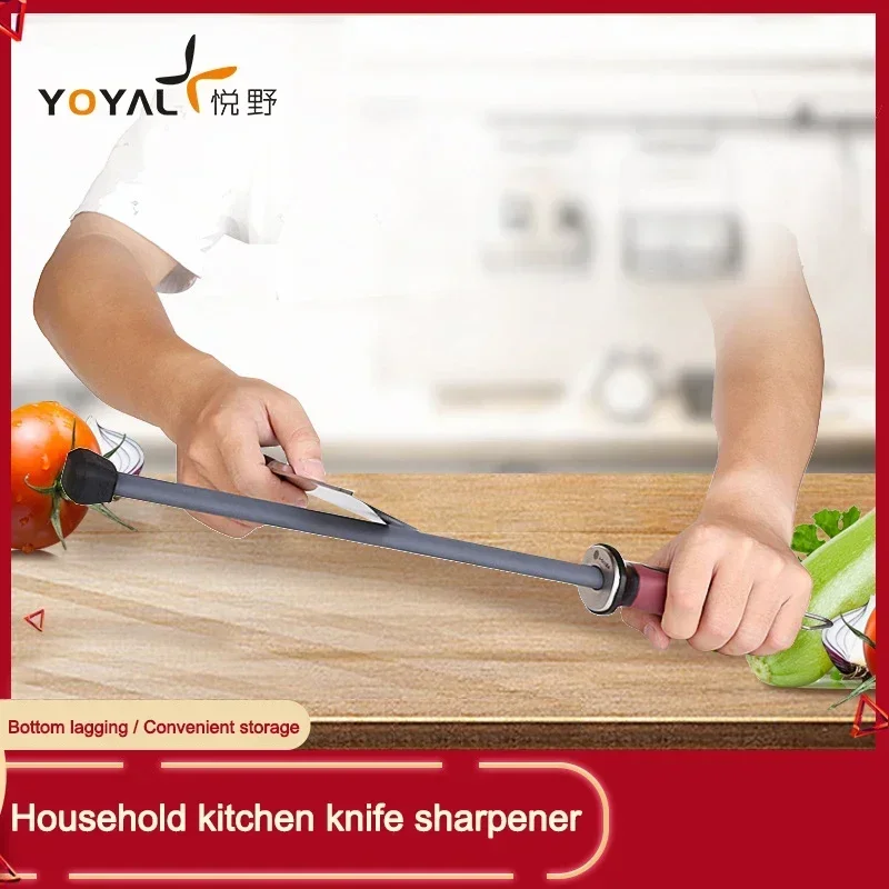 Taidea TV1703 12 Inch Professional Kitchen Tools Ceramic Diamond Stick Rod Butcher Knife Sharpener