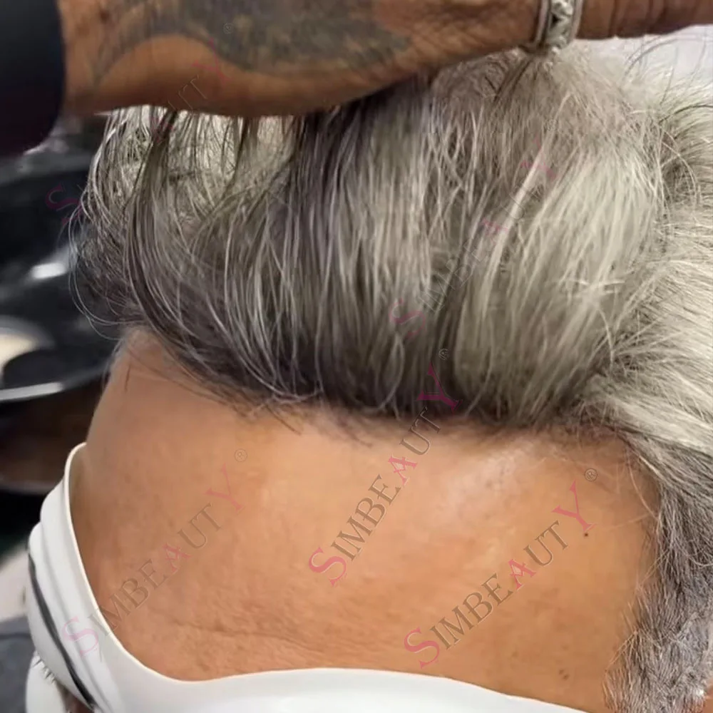 

Мужской парик, супер прочный, полностью тонкая кожа, искусственная кожа, 1B40, 1B80, серый, черный, мужской, соль и перш, натуральные волосы, капиллярные протезы из микрокожи