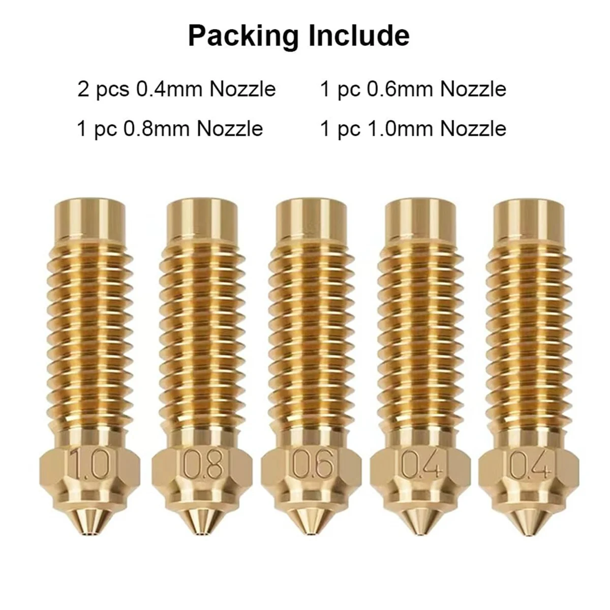 A49T 5Pcs for Volcano Nozzles for Neptune 4 Max/Plus Extruder Nozzle Printer Nozzles Hotend Extruder Accessories