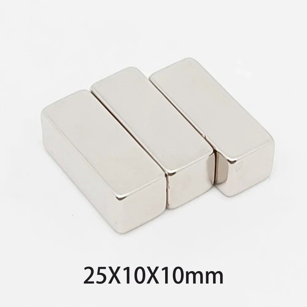 N35 25x10x5 25x10x6 25x10x10 Rectangle 25*10 Square Neodymium scooter Bar Block Strong Magnets Strip Search Magnetic Bar Ndfeb