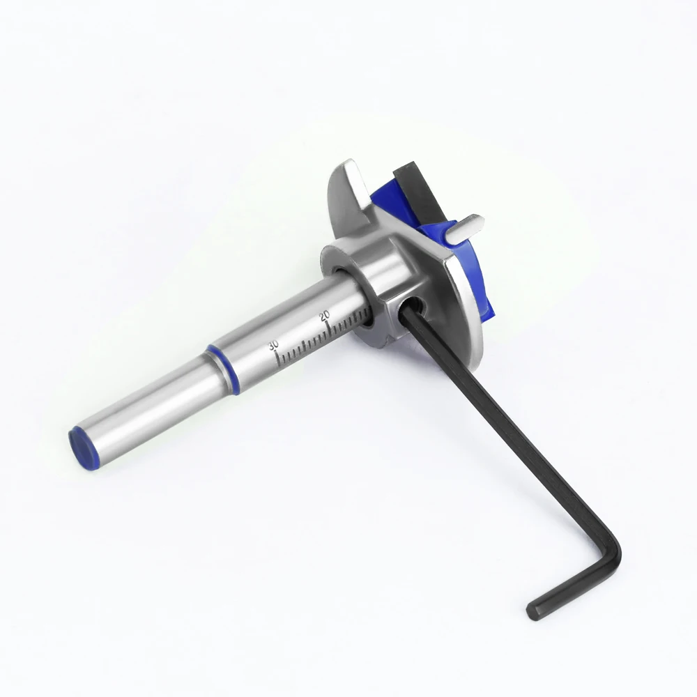 LAVIE Vástago hexagonal 35 mm2 cuchillas posicionador ajustable bisagra agujero broca para carpintería MK0235R