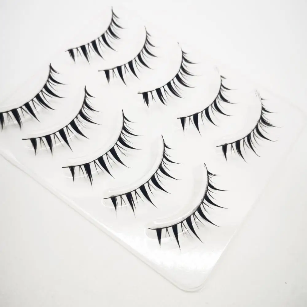 5คู่ขนตาปลอมธรรมชาติแถบ3D Faux Mink ปลอมธรรมชาติยาวโหดร้ายฟรี Wispy Lash Cils Peralatan Rias ขายส่ง