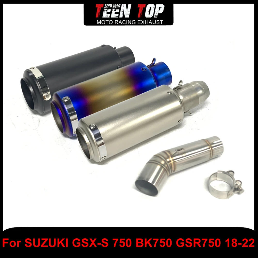 

GSX-S 750 Middle Link Pipe Exhaust Muffler For SUZUKI BK750 GSR750 GSX-S 750 2018-2022 Slip on Exhaust Stainless Steel Tube