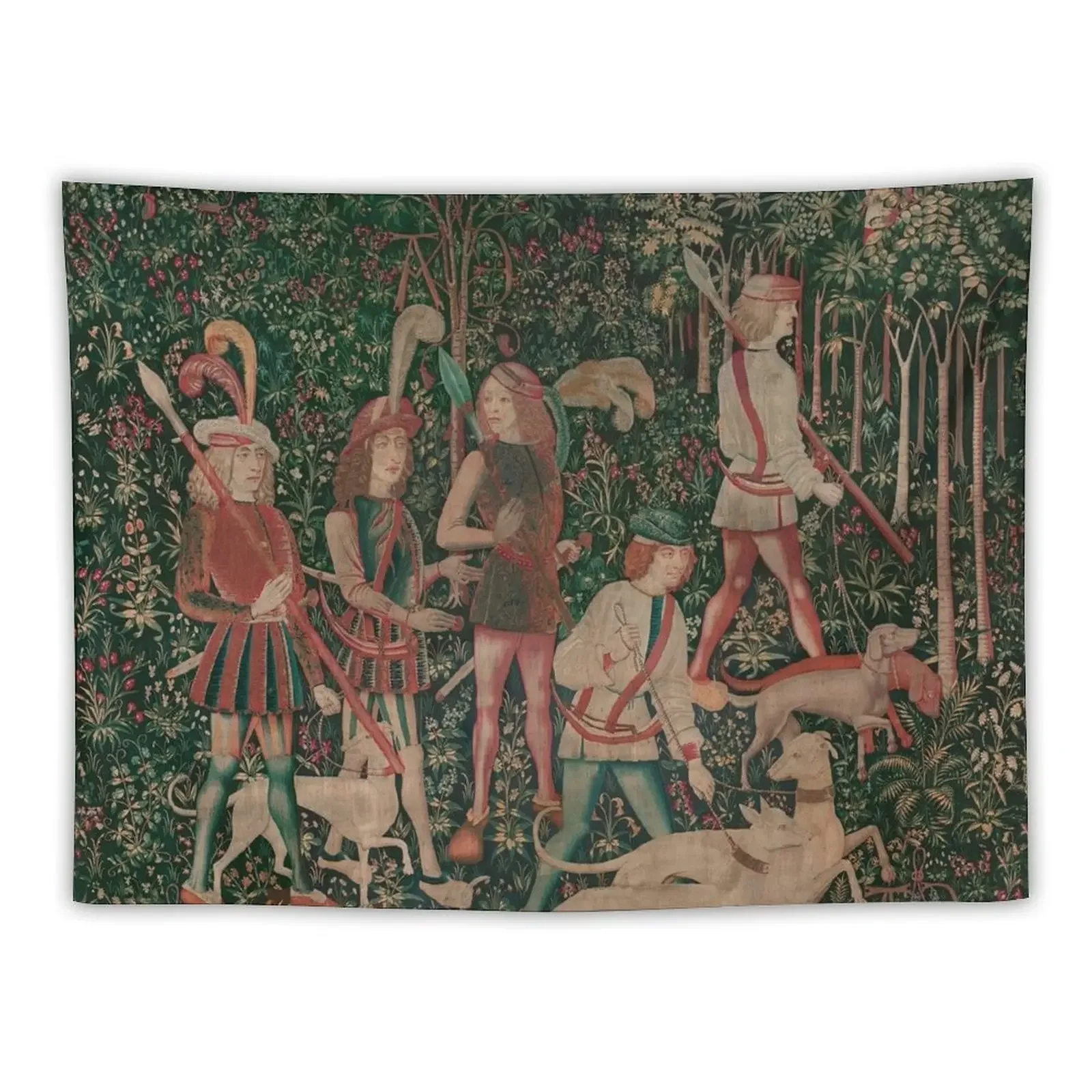 

Unicorn Hunt Medieval Art - Hunt Begins Tapestry Room Decor Room Decorations Decoration Pictures Room Wall Tapestry