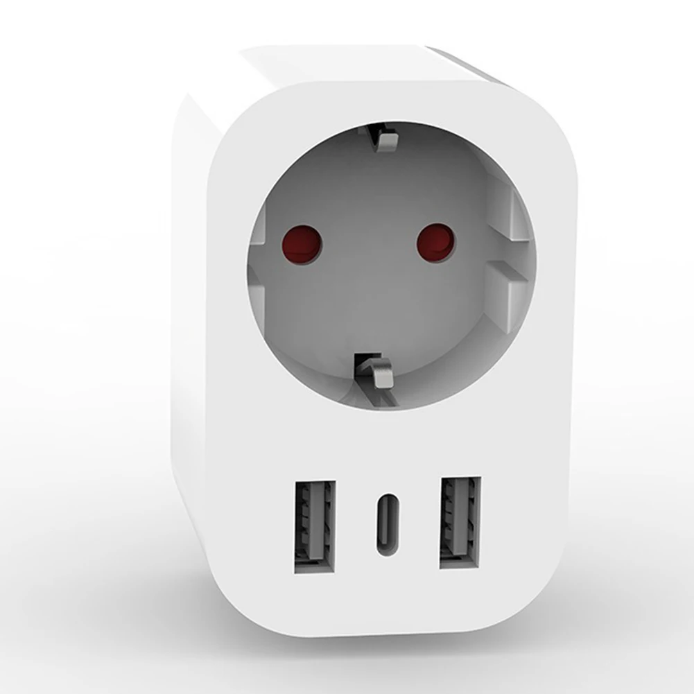 ل Tuya Wifi مأخذ (فيشة) ذكي 16A EUPlug مع نوع C USB-A شاحن ميناء المنزل المقبس تمديد محول العمل مع Alexas Googles #5