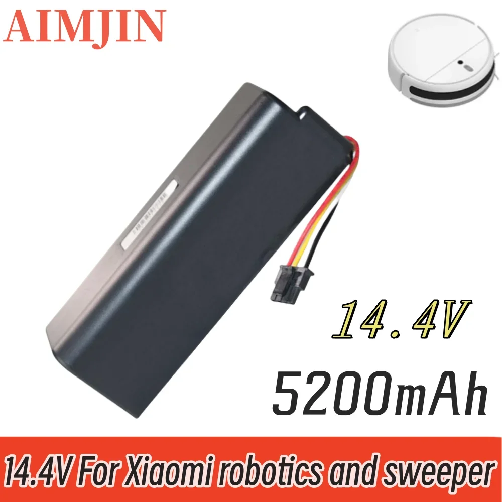 

14.4V 4S2P 5200mAh Xiaomi Robotic Vacuum Cleaner Replacement Battery For Xiaomi Roborock S55 S60 S65 S50 S51 S5 MAX S6 Part