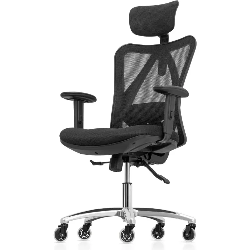 

Duramont Ergonomic Office Chair - Adjustable Desk Chair with Lumbar Support and Rollerblade Wheels - High Back Chairs