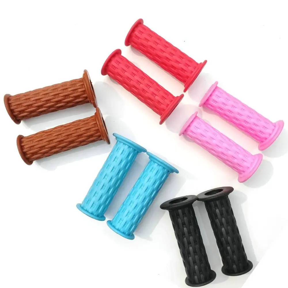 1Pair Colorful Blue Red Rubber Grip Bike Handlebar Accessories 7 Colors Anti-skid Handlebar Handle Handlebar Grips