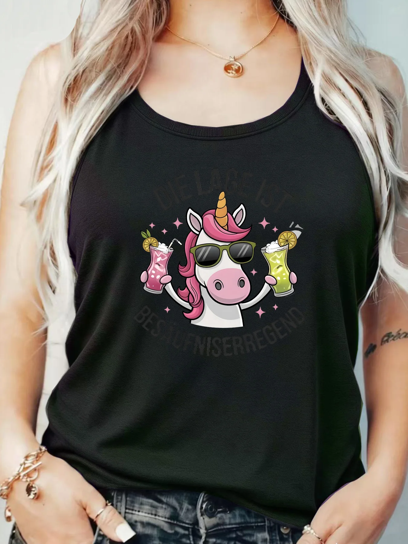 

Loose Fit Printed Pocket T-Shirt for Women with Ribbed Collar round Neck 1-8XL plus Size Comfortable Casual Vest