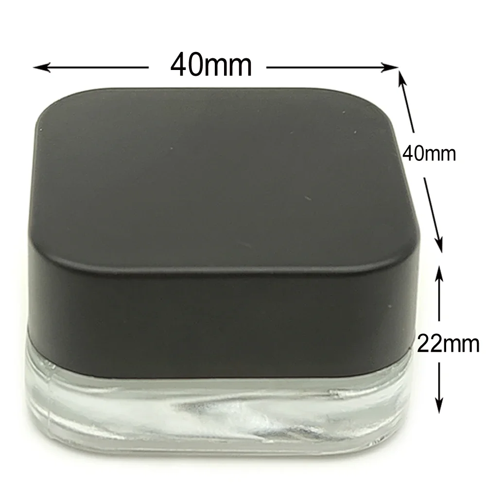 10pcs 1/3 Cosmetic Makeup Jar 9ML Jars Transparent Glass Bottles Cream Storage Case Container For Face Lip Balm Nail Arts