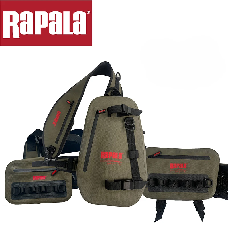 rapala bolsa de ombro impermeavel multifuncoes ao ar livre ombro peito para a pesca selvagem 01