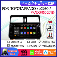 Android 12 Auto Radio Stereo For TOYOTA PRADO/ LC950/ PRADO 950 2018- Car GPS Navigation Multimedia DVD Player