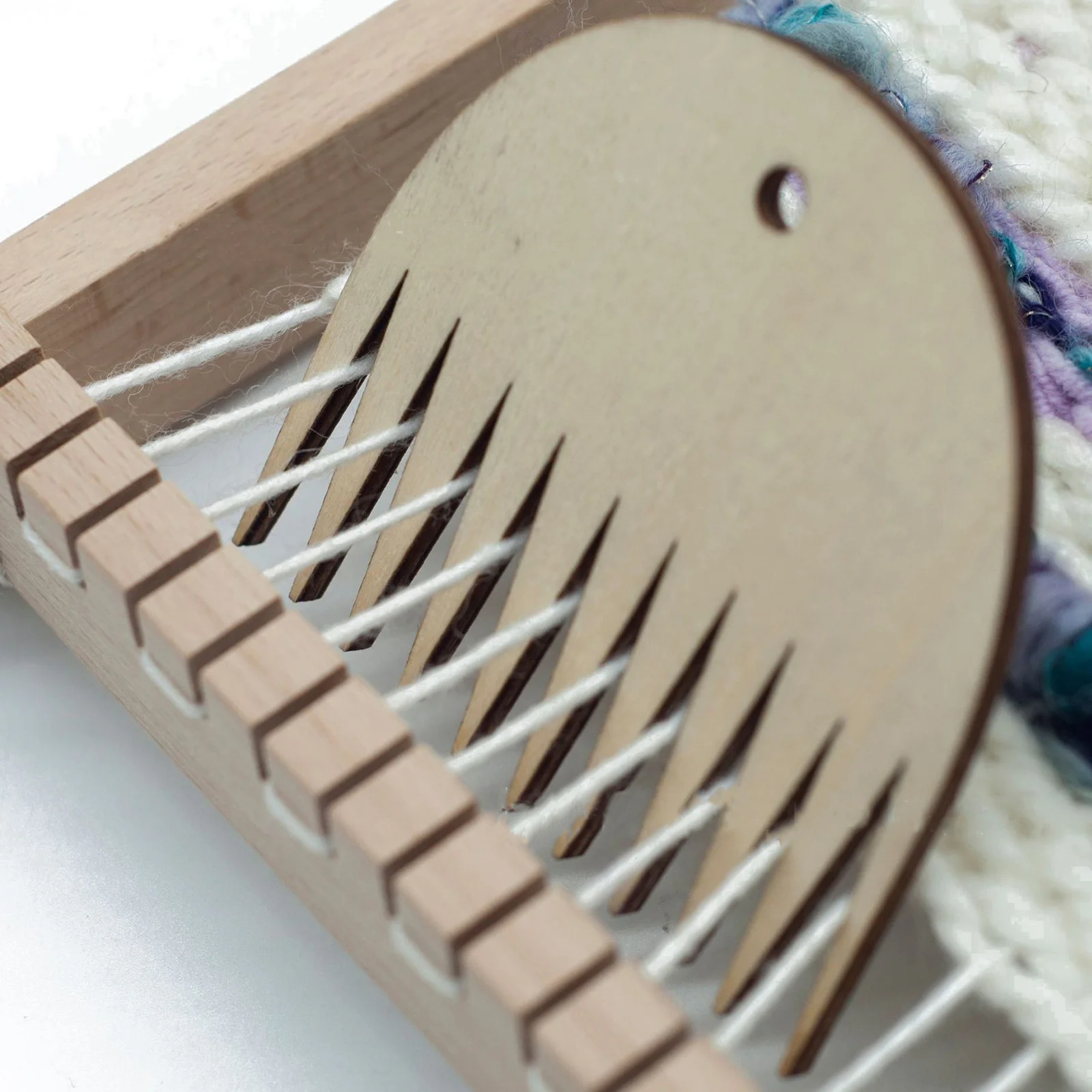 

2pcs Wooden For Small Sawtooth Tapestry Tool Diy Handicraft Wooden Comb For Weaving Supplies Craft Weaving Accessories