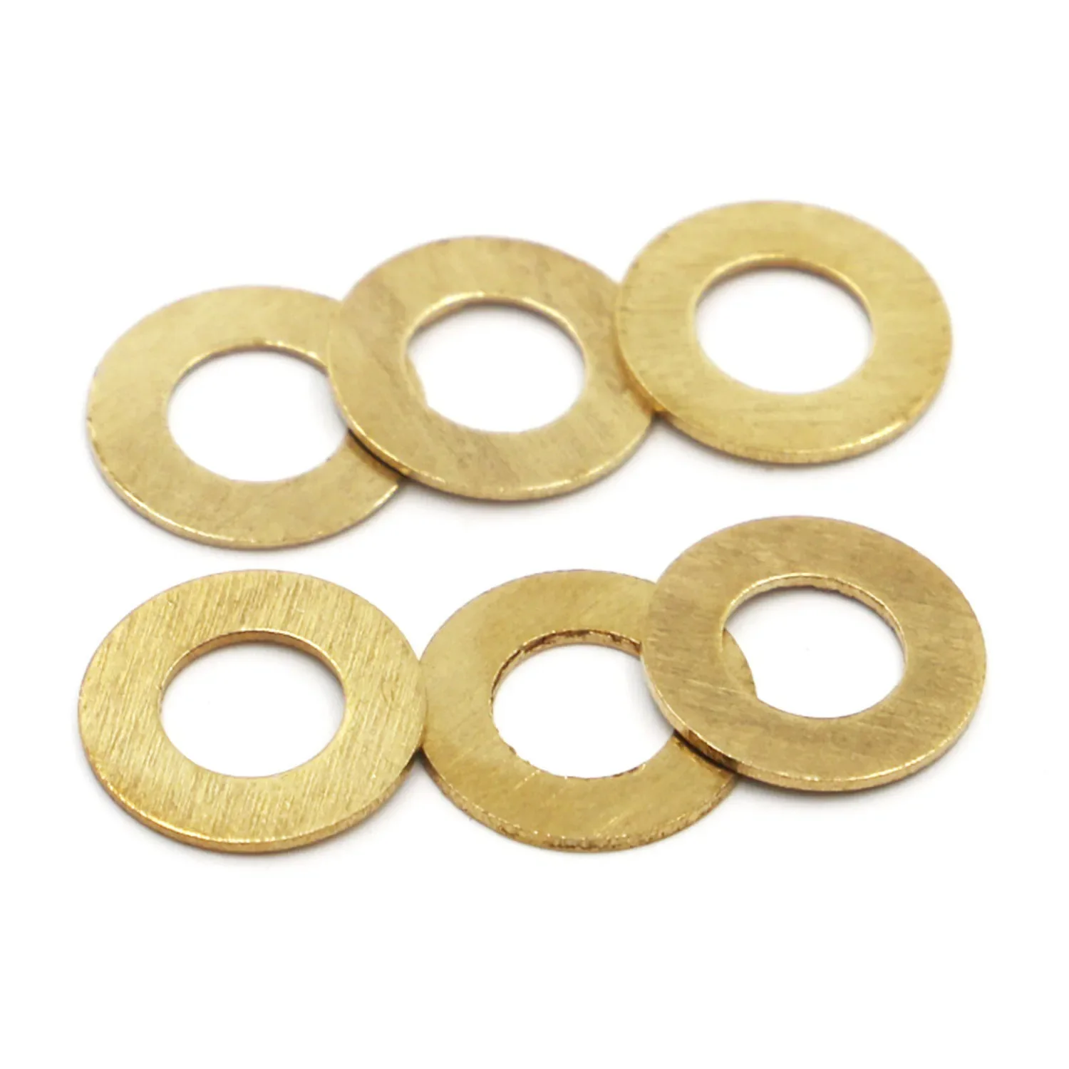 5-100pcs Solid Brass Washe M2 M2.5 M3M4 M5 M6 M8 M10 M12 M14 M16 GB97 DIN125 Solid Brass Copper Flat Washer Plain Gasket Pad