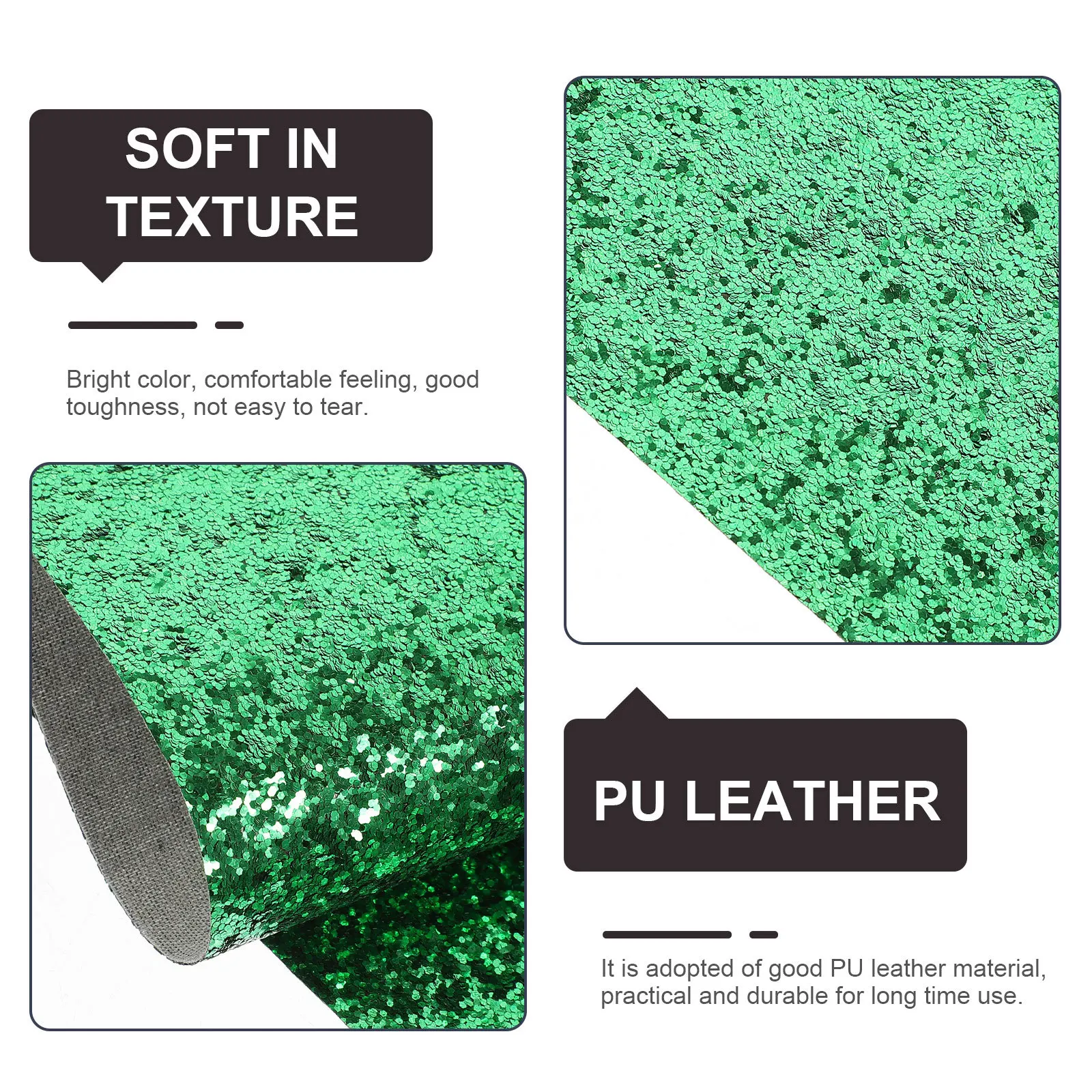 

Shiny Sequin PU Glitter Sheet DIY Sewing Accessory Handmade Bag Craft Earring Supplies Material for Clothes Shoes Hats