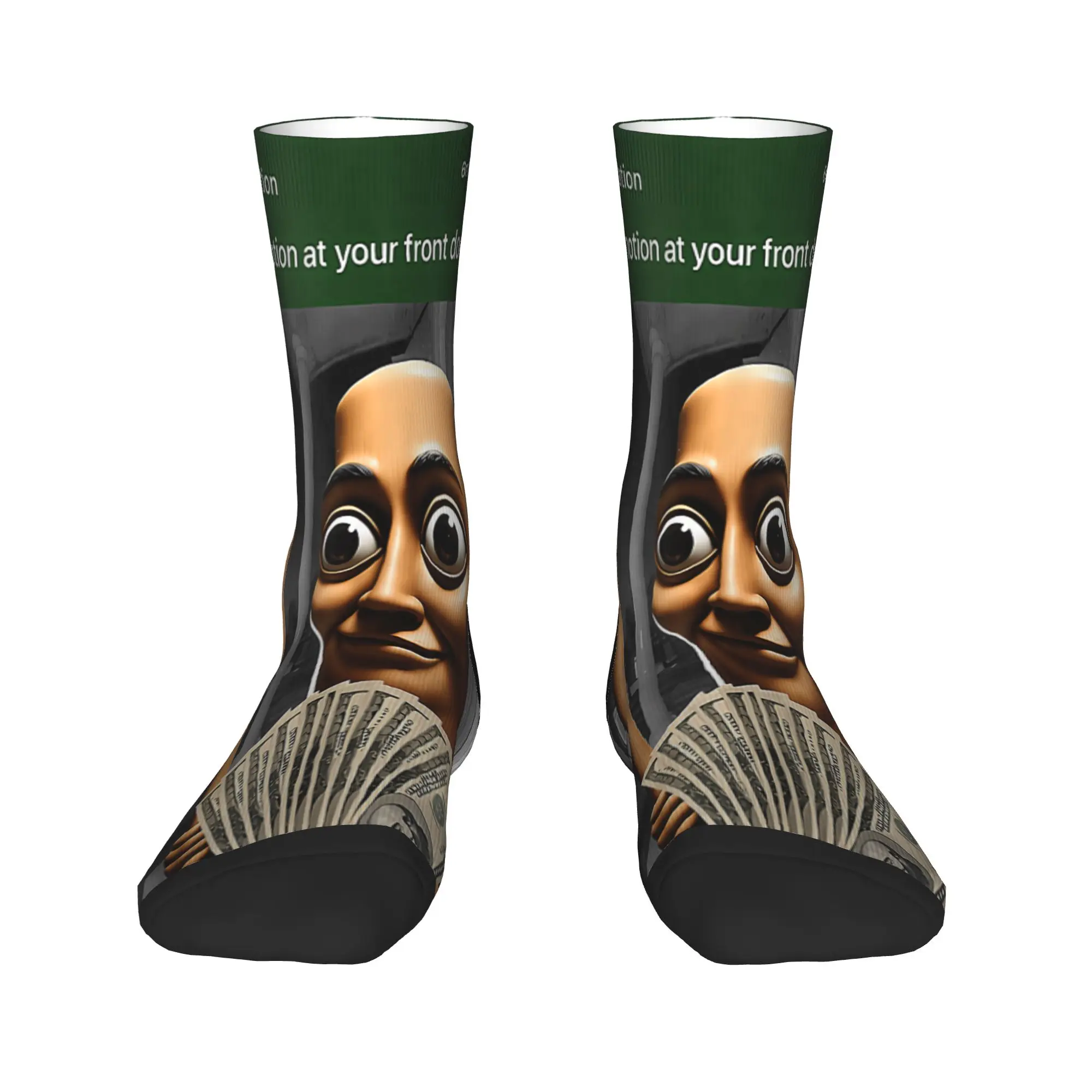 

There is Motion At Your Front Door Tung Tung Tung Sahur Meme Stockings Men Socks Warm Soft Socks Autumn Running Non Skid Socks